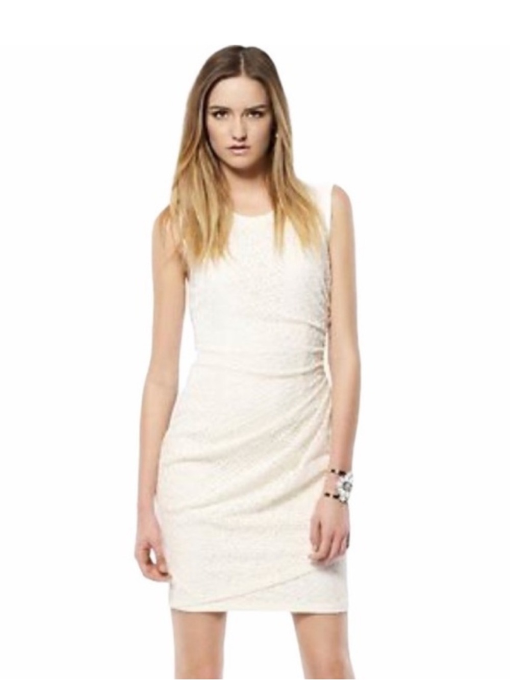 Juicy Couture Ivory Lace Fitted Dress Sz. M